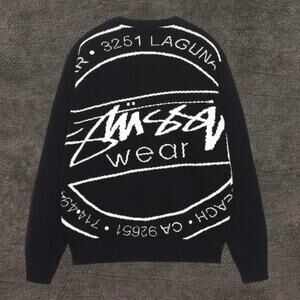 Stussy Men's Black Knit Sweater